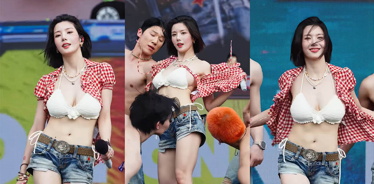 水弹音乐节明星【权恩妃】火辣热舞表演，魔鬼身材圆润巨乳配合撩人舞姿骚浪反差尽显